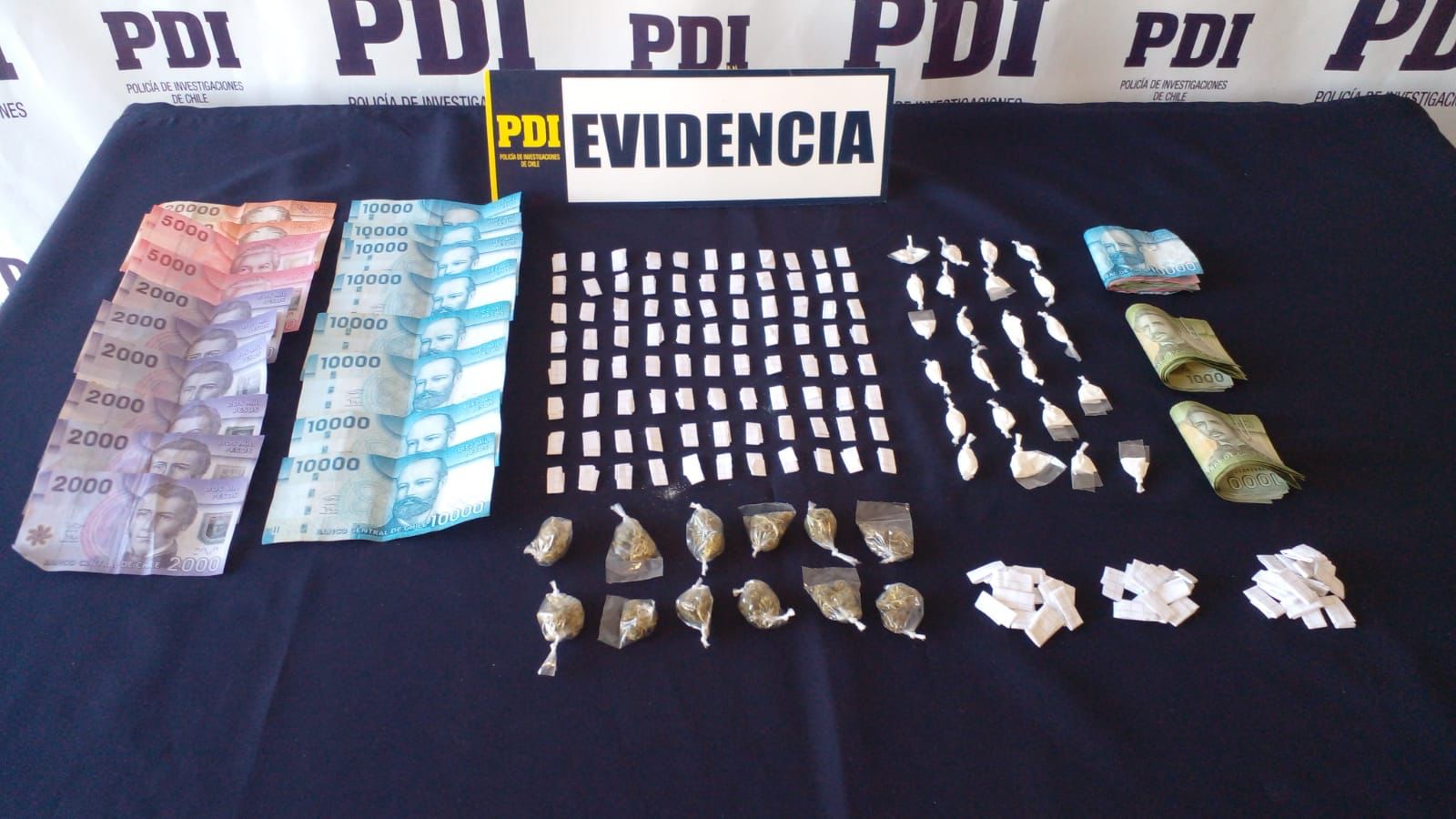 Parral PDI detuvo a tres sujetos por infracción a la Ley de Drogas