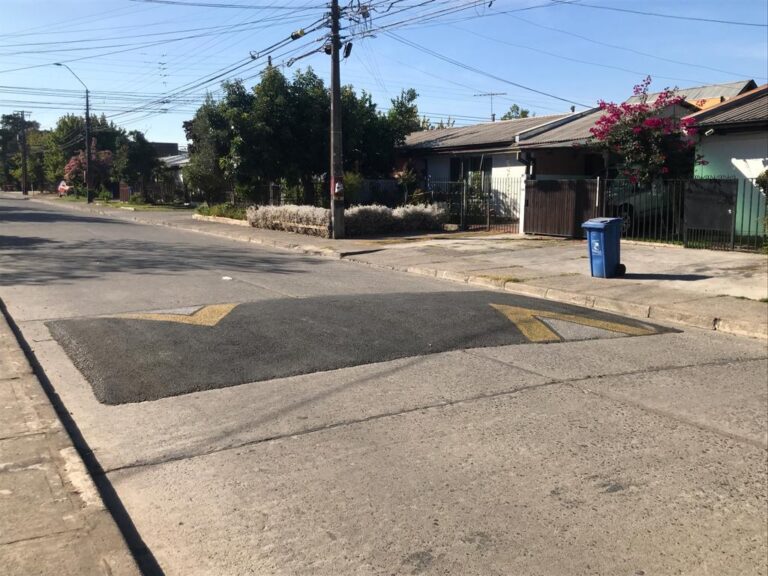 Talca refuerza seguridad vial con nuevos resaltos y pasos peatonales en zonas escolares