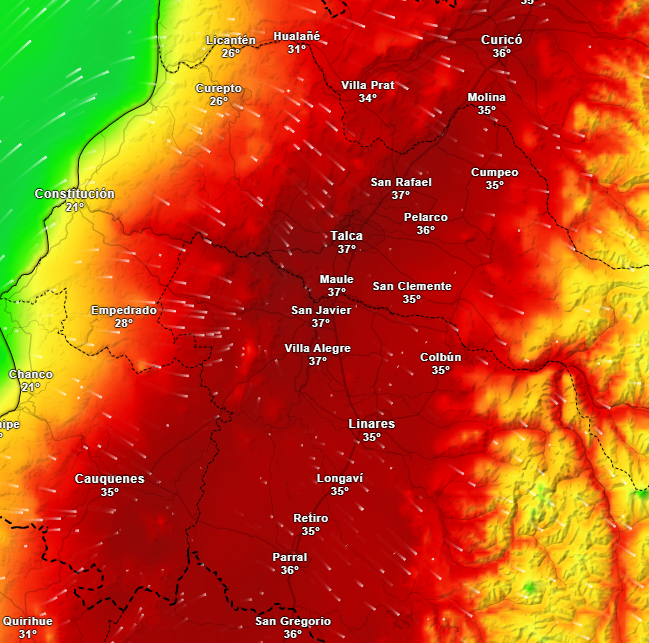 Alerta por calor extremo en el Maule: temperaturas llegarán a 37°C esta semana