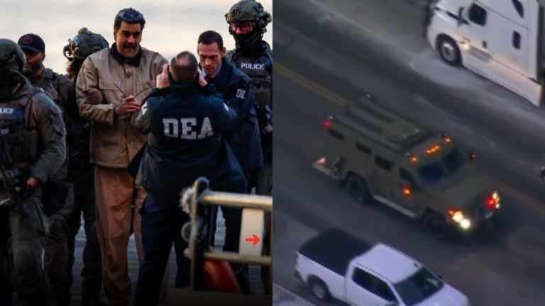 Nicolás Maduro llega a tribunal de Nueva York con fuerte custodia policial