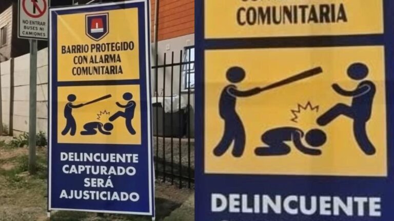 Linares: Vecinos están cansados ante ola de robos e instalan cartel “Delincuente será ajusticiado”