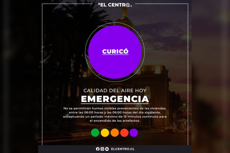 Malas condiciones del aire obligan a decretar la primera Emergencia Ambiental para este año en Curicó