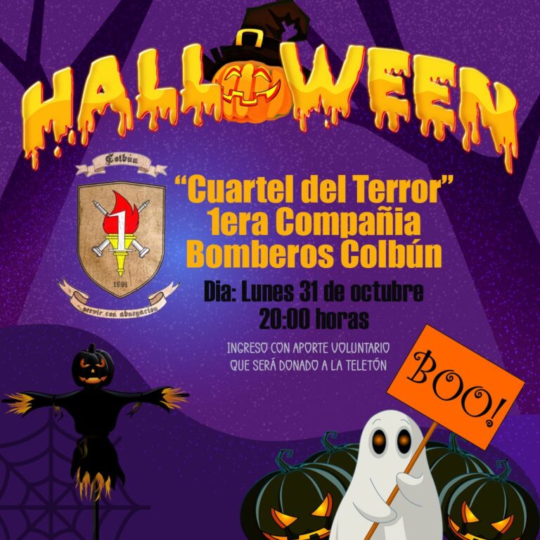 La 1era Compañía de Bomberos de Colbún celebrará Halloween con el llamado “Cuartel del Terror”