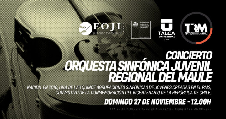 La Orquesta Sinfónica Juvenil Regional del Maule se presentará en concierto