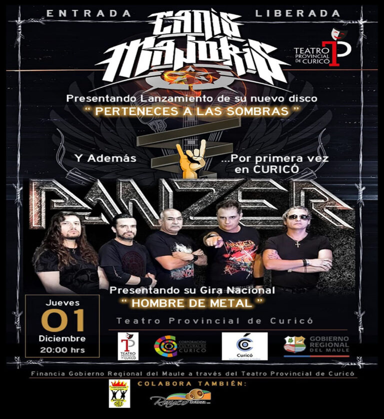 La legendaria banda de metal chileno Panzer se presentará en Curicó