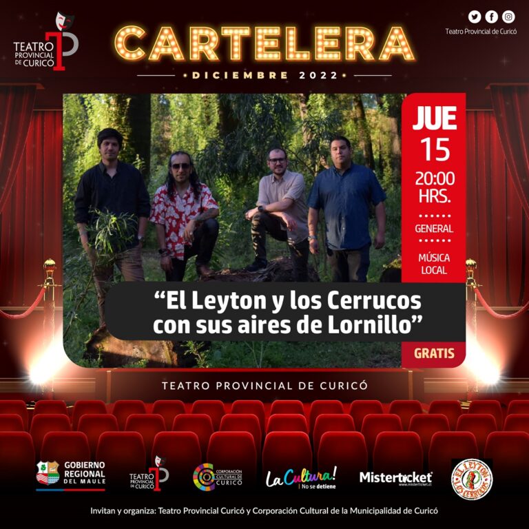 El Leyton y Los Cerrucos mostrarán todo su blues en el Teatro Provincial de Curicó