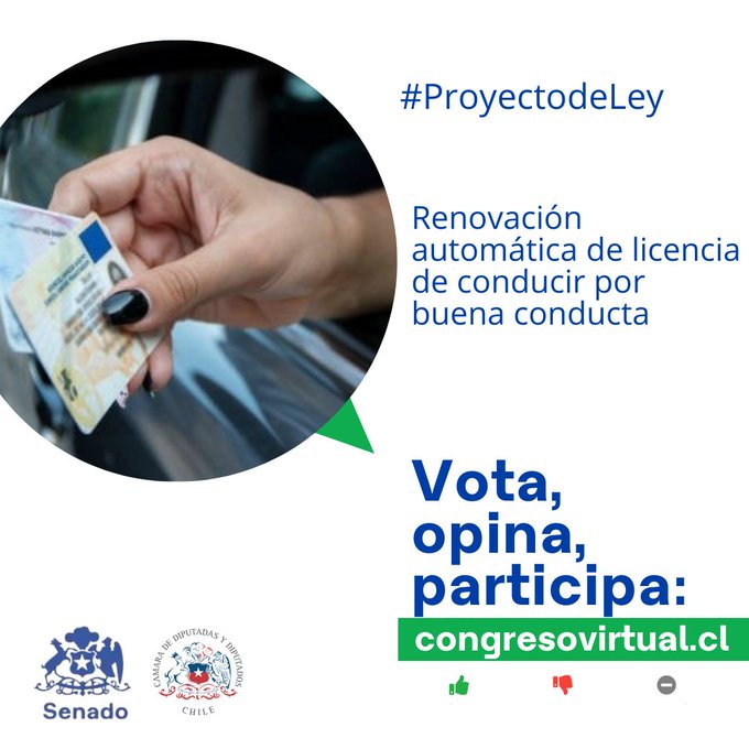 Congreso Virtual: Hasta hoy se puede votar para establecer la renovación automática de licencia de conducir