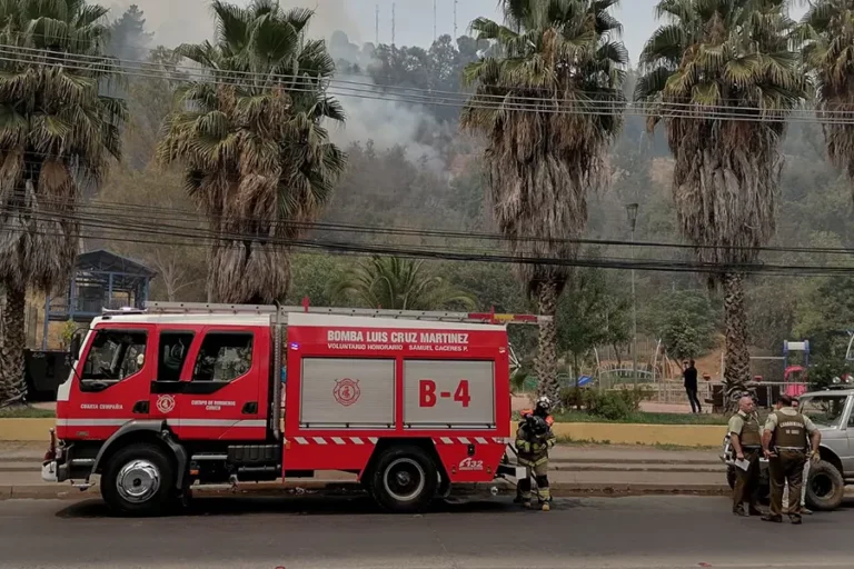 Incendios afectan a cerro Condell en Curicó y cerro La Virgen en Talca