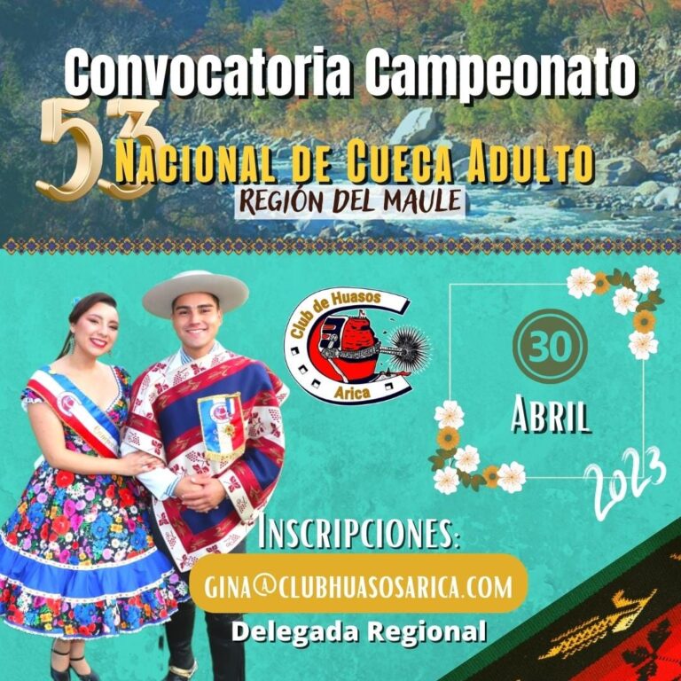 Convocatoria para campeonato nacional de cueca