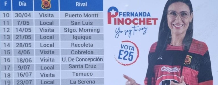 Otra vez Fernanda Pinochet: Indignación en Rangers por uso de su camiseta en propaganda electoral