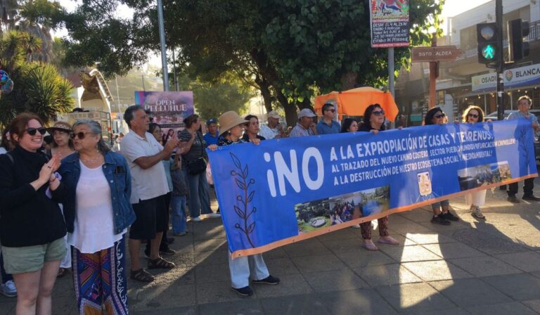 Pelluhue: vecinos protestan contra expropiación de sus propiedades