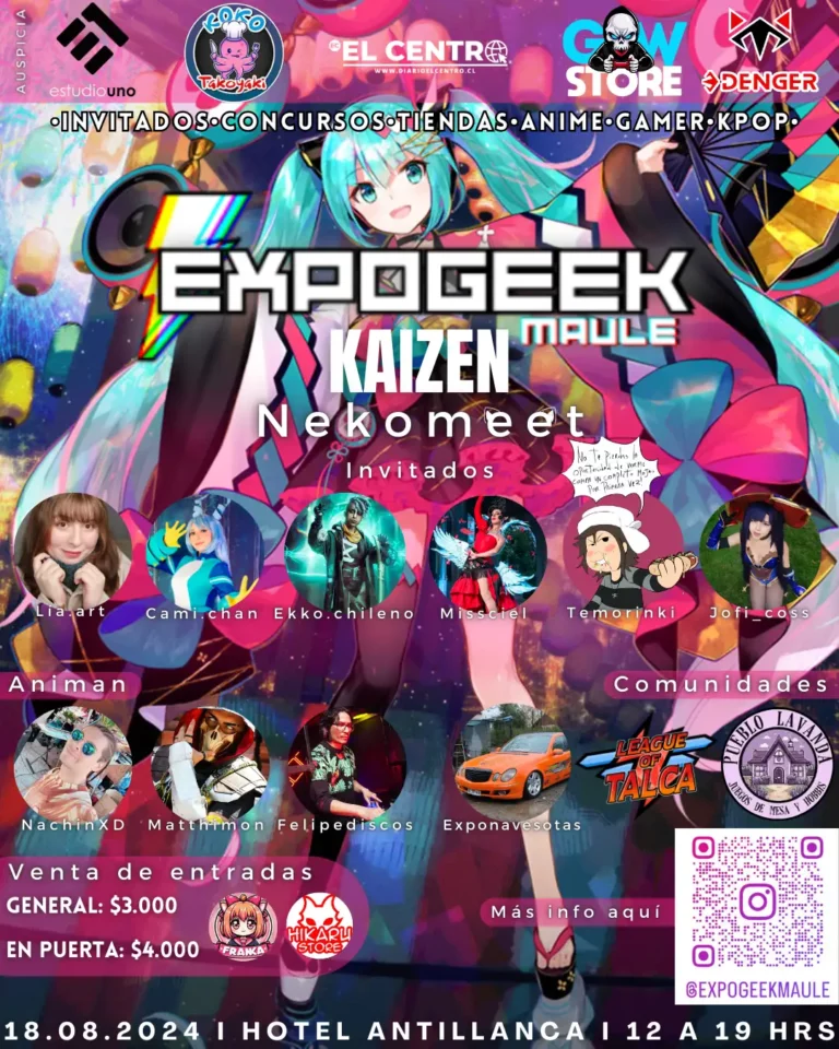 Cultura asiática y mucho más: Expogeek Maule Kaizen Nekomeet llega el 18 de agosto