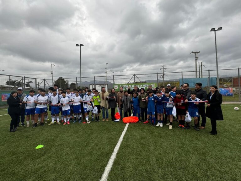 Inauguran nueva cancha de pasto sintético en el estadio de Pelluhue