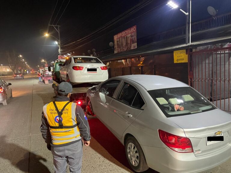 Fiscalización del MTT retira 17 Vehículos de transporte informal en Talca