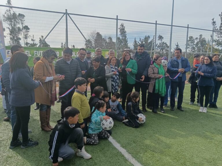 Más de 7.500 vecinos beneficiados: Inauguran cancha de pasto sintético en Canelillo