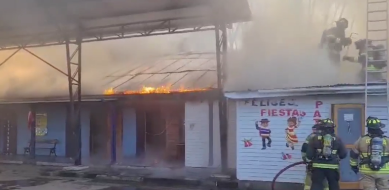 Incendio afecta Liceo Juan de Dios Puga en Yerbas Buenas