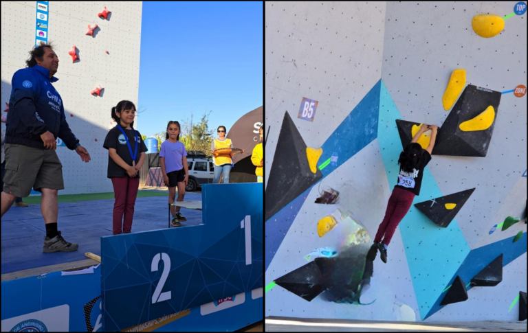 Joven talento maulino brilla en campeonato de escalada