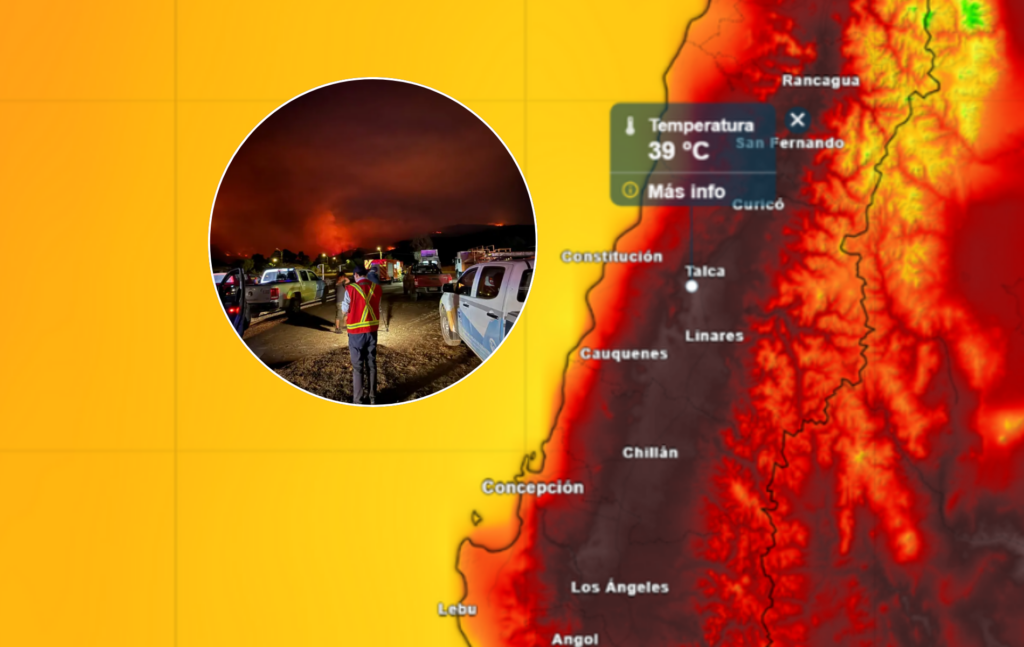 Alerta Roja en Maule por calor extremo y riesgo de incendios