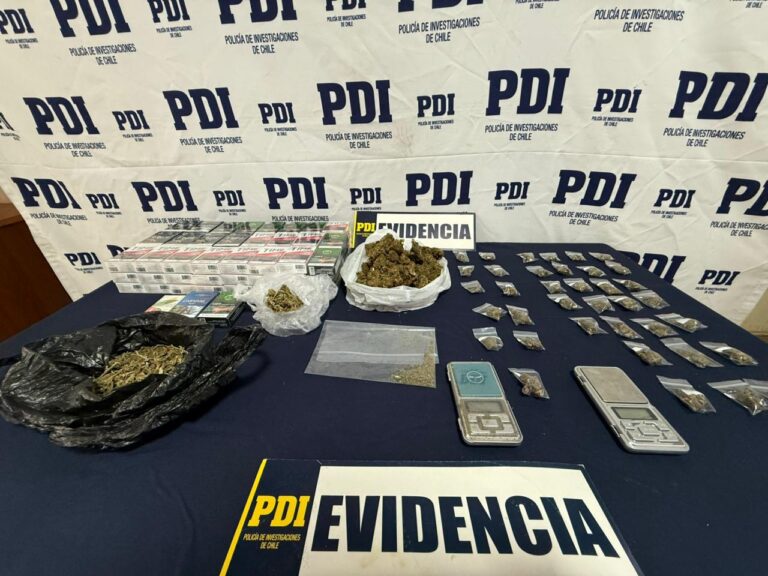 PDI desarticula focos de microtráfico y detiene a cinco imputados en Cauquenes