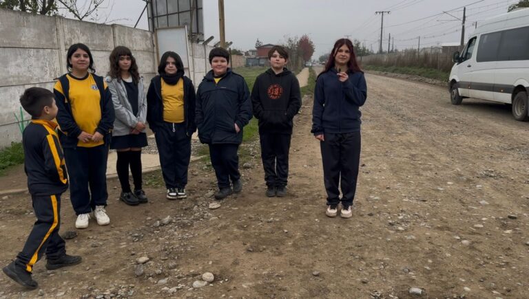 Alumnos del Colegio Javiera Carrera exigen mejoras viales en camino de Linares por falta de transporte