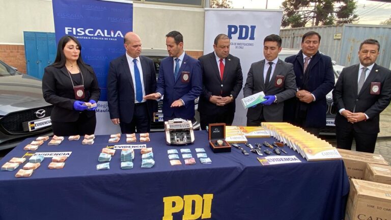 Desarticulan banda dedicada al tráfico de cigarrillos y lavado de activos en el Maule