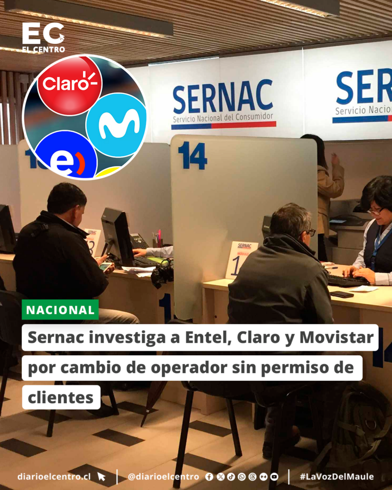 Sernac investiga a Entel, Claro y Movistar por cambio de operador sin permiso de clientes